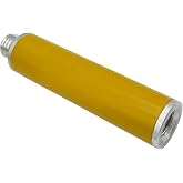 4 Inch 5/8 Extension Pole for Survey Prism GNSS RTK Antenna | 5/8 male to female threaded aluminum extension adapter, yellow finish, for GPS antennas, prism poles and surveying setups