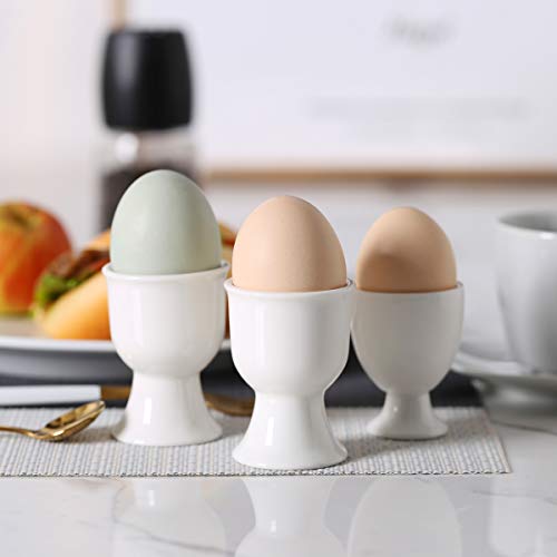 image for ONTUBE 1908.04 Ceramic Egg Cups Set of 8,Porcelain Egg Stand Holders f