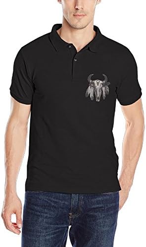 Men's Life Is Strange-Chloe Price Buffalo Skull Polo Tees Polo Style Slim Fit