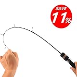 Fiblink Graphite Portable Travel Ice Fishing Rod (26-28 Inches Medium and Medium Light Power) (26-Inch Medium Power)
