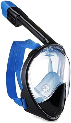 IMZ 180° Panoramic View Full Face Design Snorkel Mask, Compatible with GoPro, Prevents Gag Reflex with Tubeless Design Anti-Leak &amp; Anti-Fog Technology Snorkeling
