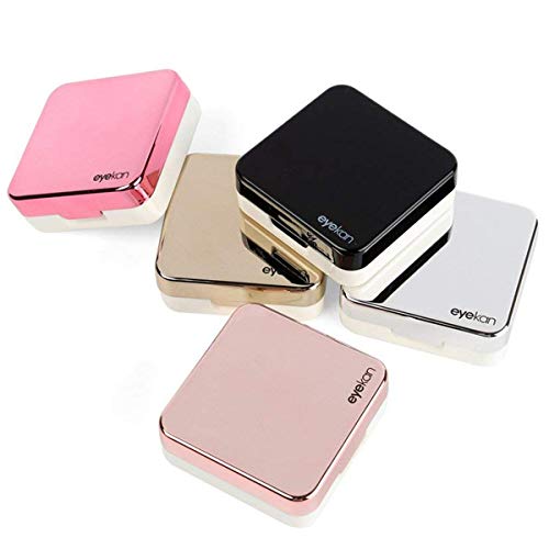 Yesbaby Portable Contact Lens Holder Mini Plastic Travel Box Storage Soaking Box Case Set (Color : Rose Red)
