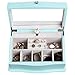 SONGMICS Girls Jewelry Box with Ballerina, Wooden Musical Case with Large Mirror, 10.4