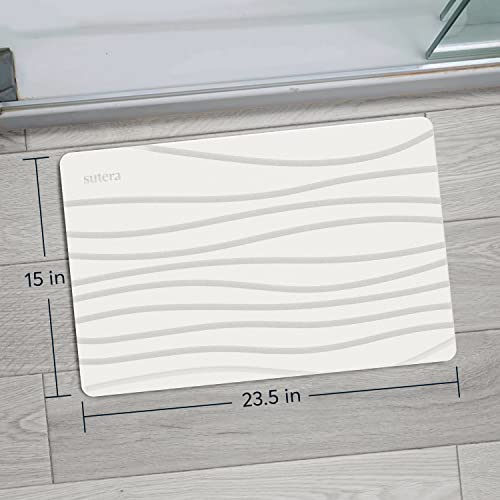 SUTERA Stone Bath Mat, Diatomaceous Earth Shower Mat, NonSlip Super