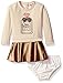 Juicy Couture Baby Girls' Dress with Faux Pleather Gold Skirt