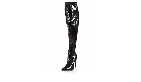 black thigh high boots 3 inch heel