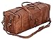 30 Inch Large Leather Duffel Travel Duffle Gym Sports Overnight Weekender Bag (Single Pocket)