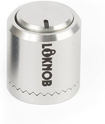 Loknob Locking Control Pot Knob, 3/4" Silver Knob for 6mm Shaft, M7 Thread