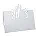 ROSENICE 50pcs Name Place Card Wedding Party Table Decoration Bride Groom (White)