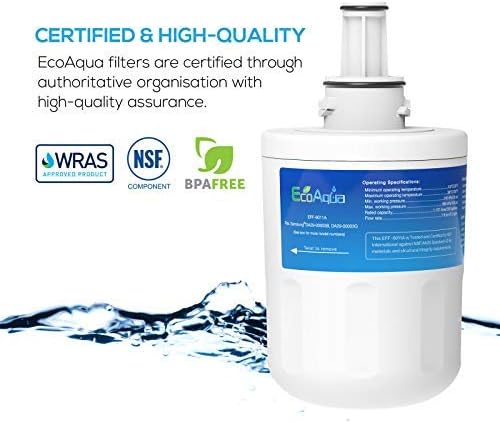 EcoAqua EFF-6011A Water Refrigerator Filter Compatible with Samsung DA29-00003G, HAFCU1/XAA, HAFIN2/EXP, DA97-06317A, DA29-00003A, DA29-00003B, APP100/1, DA61-00159, SGF-DSB20, WSS-1 (4) - Image 5