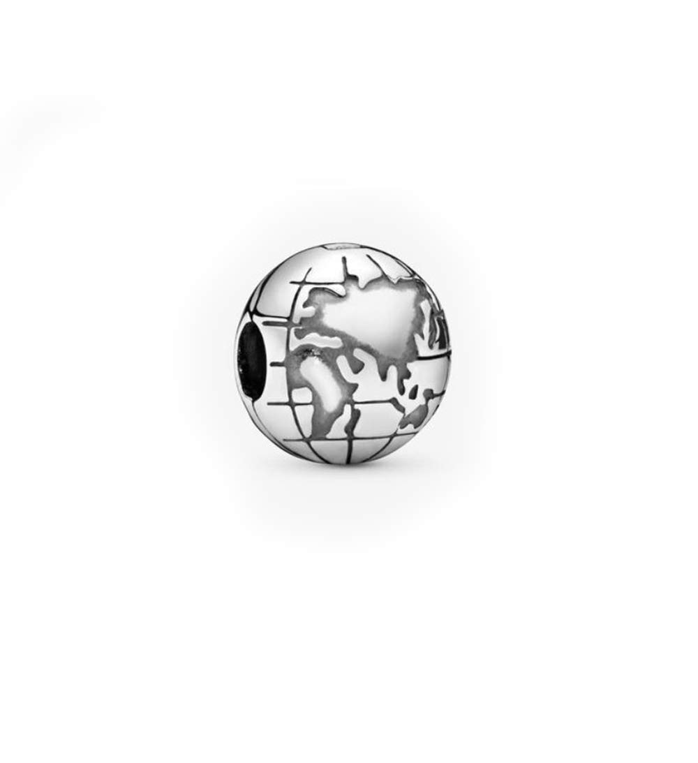 FGT S925 Happy Earth Day Charm fits Pandora Bracelets Planet Globe Clip Birthday Jewellery Gift for Women Daughter Mum Mothers Day Valentine