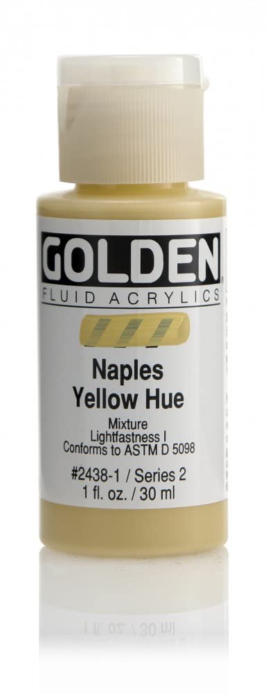 Pro-Art Naples Yellow-Golden Fluid Acrylic, Multicolour, 2.84x2.84x7.62 cm
