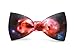 Mens Pre-Tied Satin Bowtie Adjustable Length Solid Color Patterned bow tie