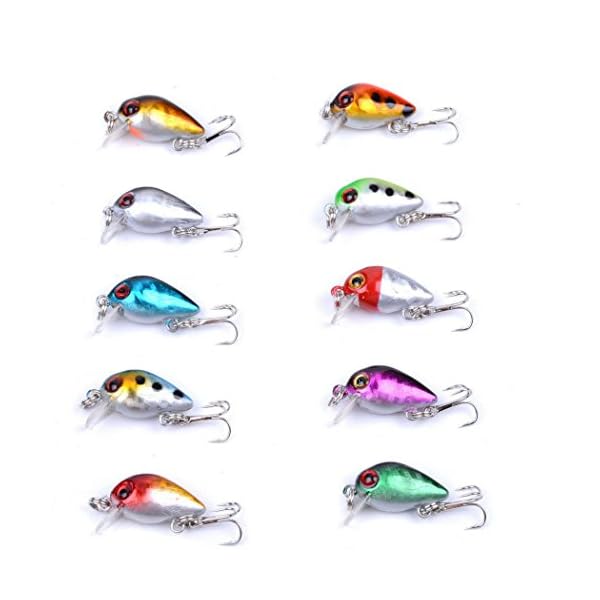 Aorace-10pcslot-Mini-Fishing-Lures-10-Colors-Fishing-Bait-26cm16g-Fishing-Tackle-10-High-Carbon-Steel-Treble-Hook