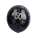 20pcs Latex Balloons for 50th Birthday Anniversary Party Decoration - Number 50 (Gold & Black)