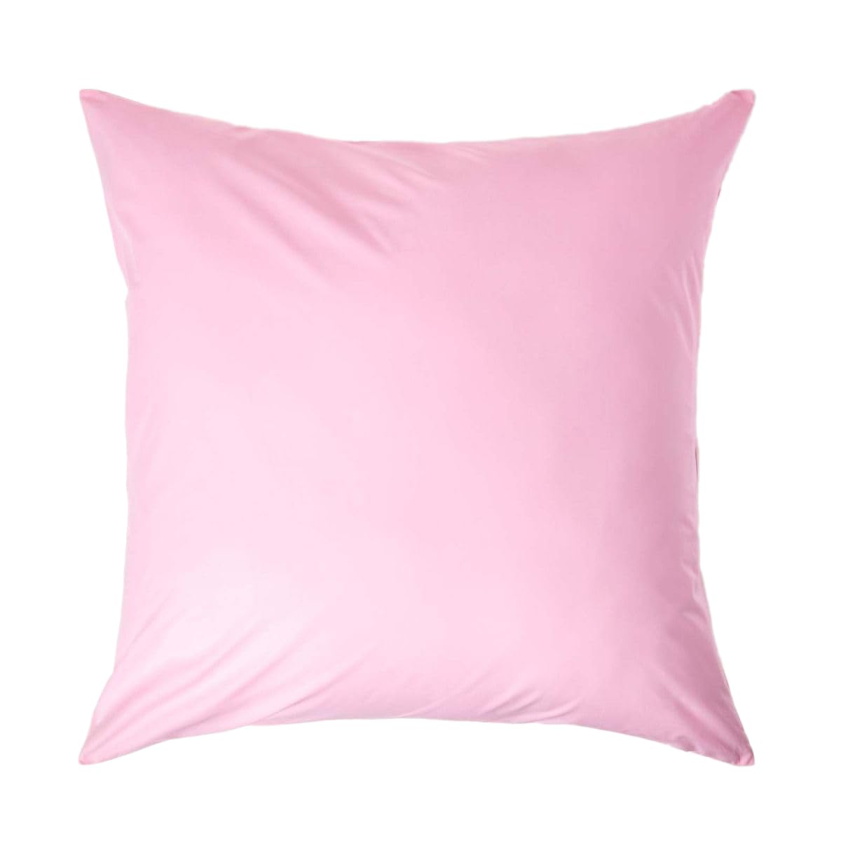 HOMESCAPES Pink Pure Egyptian Cotton Euro Size Pillowcase 40 x 40 cm 200 TC 400 Thread Count Percale Equivalent Pillow Case with Zip