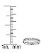 4MM High Polish Ladies Eternity Titanium Ring Wedding Band with Cubic Zirconia CZ Size 6