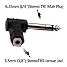 Oxsubor 1/4 Inch TRS to 3.5mm Right Angle Adapter,6.35mm Male to 3.5mm Female 90 Degree Stereo Headphone Audio Adaptor Converter Connector (1/4” TRS Right Angle Adapter (2PCS)thumb 1
