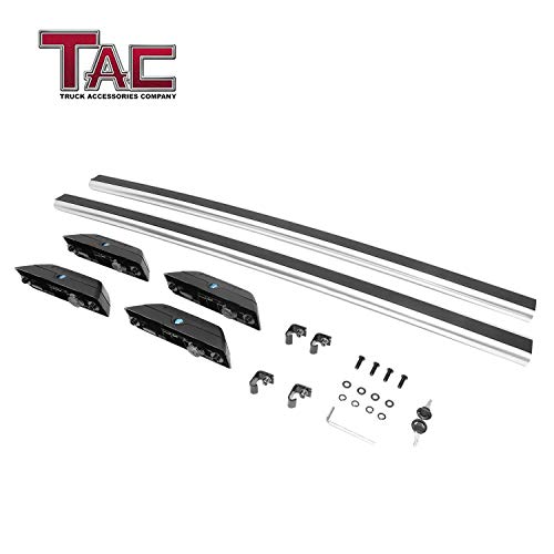 TAC Cross Bars Compatible with 2006-2010 Hummer H3 with Lock System Silver OE Style Aluminum Roof Top Rail Rack Snowboard Kayak Canoe Luggage Carrier