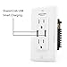 [2 Pack] BESTTEN USB Wall Outlet Receptacle, 2.4A Dual USB Charging Ports, Tamper Resistant, ETL Certified, White