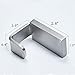 BESy Self Adhesive Clothes Robe Hook Single Towel Hook SUS 304 Stainless Steel for Bath Shower Kitchen Garage Square Style, Drill Free with Glue or Wall Mounted with Screws, Brushed Nickel Finish