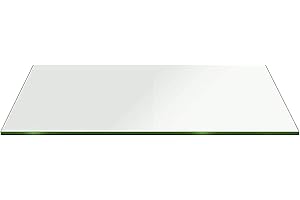 Augeno 24x48 inch Rectangle 1/4" Thick Flat Polished Edge Glass Table Top - Tempered, Scratch Resistant & Safety Replacement Glass Designed for Dining, Coffee, Patio & End Tables