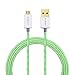 ECEEN Hi-Speed 6-ft Nylon Braided Durable Universal USB 2.0 Micro USB Charging / Sync Data Cable with Gold-Plated Connectors - Green