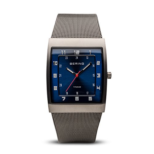 BERING Time 11233-078 Mens Classic Collection Watch with Mesh Band and Super Hardened Mineral Glass. Designed in Denmark.