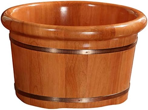 Wooden Foot Basin Pedicure Bowl Spa Massage Home Fragrant Pine Foot Tub Smooth and Delicate Pedicure Barrels