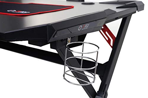 Mendler Schreibtisch HWC-F11, Computertisch Jugend-Schreibtisch, Gaming 120x75cm MVG schwarz – Bild 7