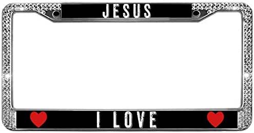 Amazon.com: GND Jesus I Love Shining License Plate Frame Christ