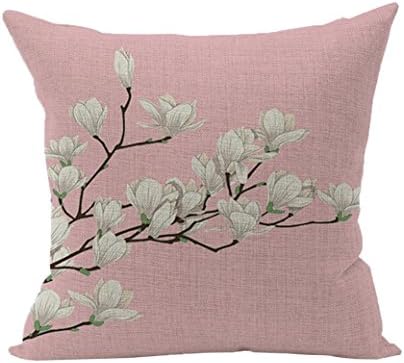 Meyerlbama Pillow Cases Vintage Retro Cotton Linen Waist Throw Flower Pillow Sham Cushion Cover Home Sofa Décor Pillowslip (MULTICOLOR, C)