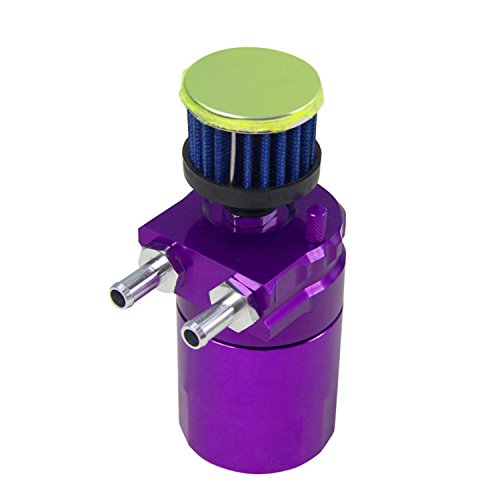 Primecooling Baffled Billet Aluminum Oil Catch Tank Can Reservoir Tank Universal ( Purple )