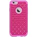 iPhone 6S Case, iPhone 6 Case, Tauri [Dual Layer] Studded Rhinestone Crystal Bling Hybrid Armor Defender Case Cover For (4.7 inch) Apple iPhone 6S (2015) & iPhone 6 (2014) - Hot Pink