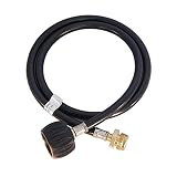 KIBOW Type 1(QCC 1) Propane Tank Hose Adapter/Connects 1LB Propane Tank Connector Appliances to a Refillable Bulk Propane Cylinder-4Ft Long