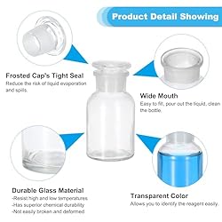 PATIKIL Reagent Media Bottle, 125/250/500ml Glass