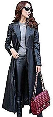 レザージャケット　羊革レザーダウンコート レディース ダウンジャケット 革 ロング コート春秋 [並行輸入品]