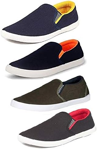 Genial Men's Combo Pack of 4 Loafers Shoes