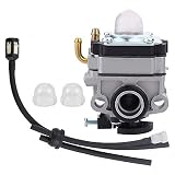 Savior 753-04296 Carburetor with Primer Bulb Fuel Line Kit for WYL-229 WYL-229-1 753-05251 753-1225 753-04745 Troy Bilt TB415CS TB425CS TB465SS TB475SS TB490BC TB575SS TB525CS MTD Trimmer