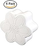 Creative Hobbies Flower Trinket Box, Case of 6, Unfinished Ceramic Bisque, with How to Paint Your Own Pottery Booklet