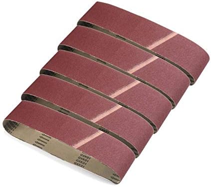 2 Inch X 36 Inch Sanding Belts, 60/80/120/240/400 Grits, Belt Sander Tool for Woodworking, Metal Polishing, Aluminum Oxide Sanding Belts (5 Pack)
