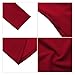MISSKY Women's Round Neck 3 4 Long Sleeve Fit and Flare Party Wedding Dating Outdoor Cocktail Casual Swing Dress with Waistbrand Red S