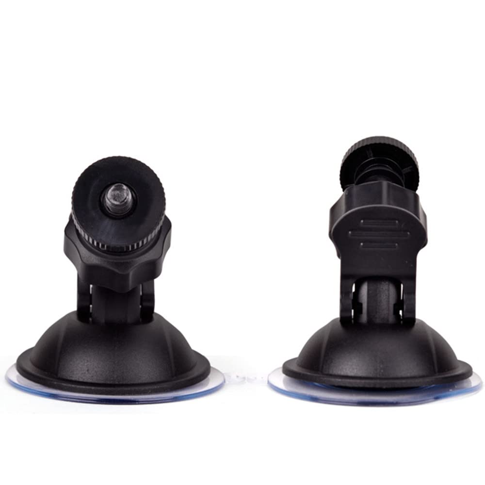 KOMUNJ 2PCS Windshield/Suction Cup Mount Bracket, Car Suction Cup for Dash Cam Holder Vehicle Video Recorder on Windshield & DashBoard Mount with 360 Degree Angle View