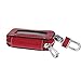Keeping Red PU Leather Vehicle Car Smart Key Case Remote Fob Case Holder Keychain Ring Case Bag for Men/Women
