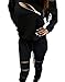 Jubileens Sexy Women's 2 Pieces Long Sleeve Sweatshirt and Pants Tracksuit Outfits (M, Black)