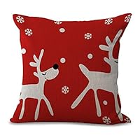 Unitedheart Throw Pillow Cover Chrismas Snow Polyester Soft Comfortable Cushion Casing Car Vehicle Office Sweet Sleeping Household Throw Pillow Cover