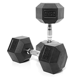 Body Built Hex Dumbbell Set, 25kg x 2