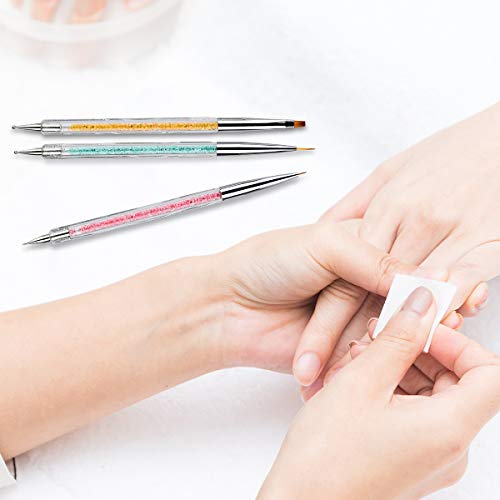 Beautifultracy 7 Pieces Nail Art Liner Brushes Dual-ended Painting Nail Design Brush Pen UV Gel Painting Acrylic Nail Design Nylon Brush Pen Set Nail Art Point Drawing Brush Pen - Thumbnail 6