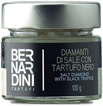 Black Truffle Halite Himalayan Diamond Salt (3.53 Oz) by Bernardini Truffles DOUBLE CONCENTRATED 100% ORGANIC Himalayan Diamond Salt. No Additives or Preservatives. Made In Italy