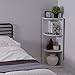 IRIS USA Small Spaces Wood, Bookshelf Storage Shelf, Bookcase, 3-Tier - Corner, White,596326